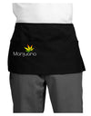 Marijuana Text and Leaf - Rastafarian Dark Adult Mini Waist Apron, Server Apron-Mini Waist Apron-TooLoud-Black-One-Size-Davson Sales