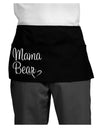 Mama Bear with Heart - Mom Design Dark Adult Mini Waist Apron, Server Apron-Mini Waist Apron-TooLoud-Black-One-Size-Davson Sales