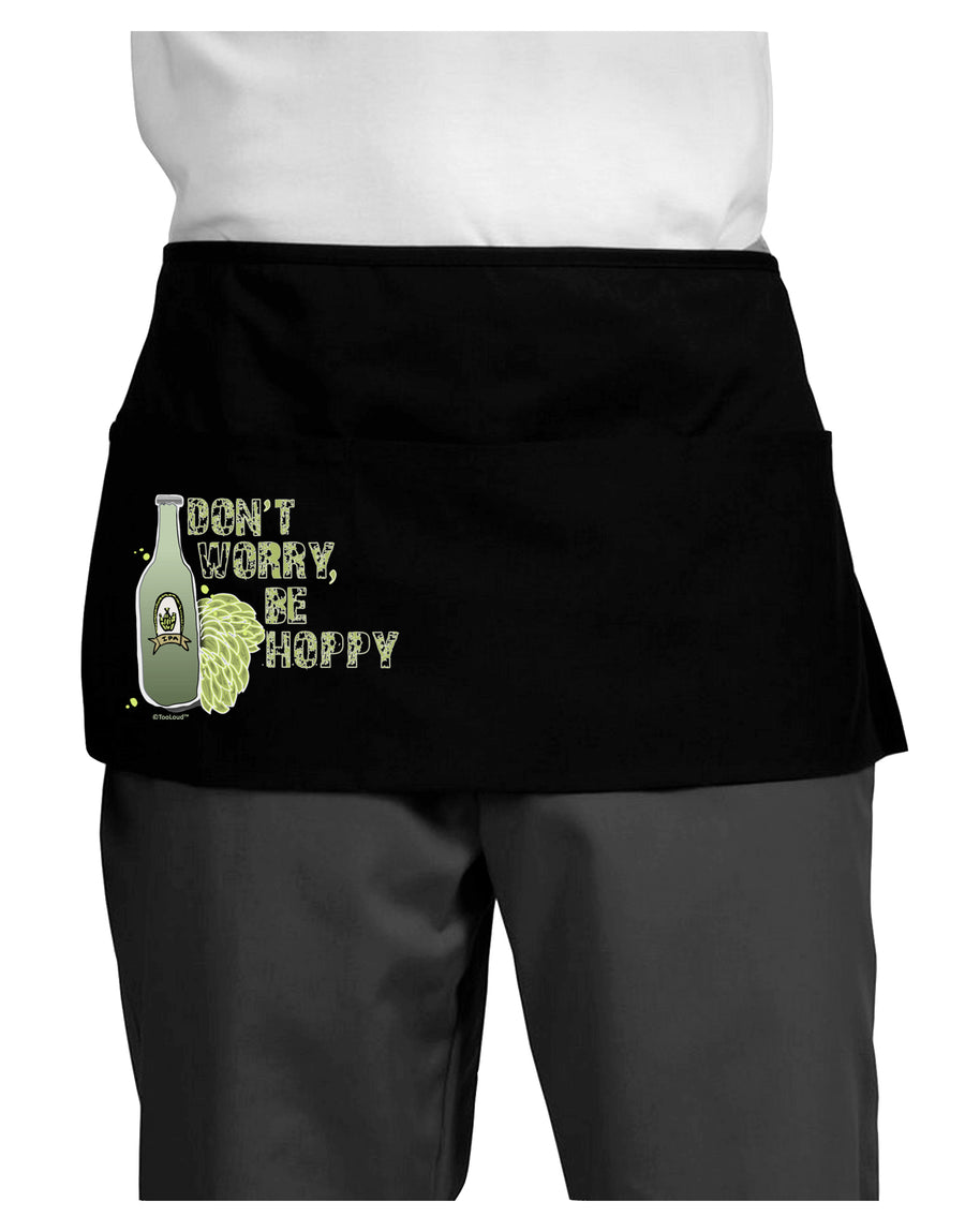 Don't Worry Be Hoppy Dark Dark Adult Mini Waist Apron-Aprons - Waist-TooLoud-Black-One-Size-Davson Sales