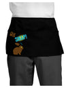 TooLoud Oh Snap Chocolate Easter Bunny Dark Adult Mini Waist Apron, Server Apron-Mini Waist Apron-TooLoud-Black-One-Size-Davson Sales