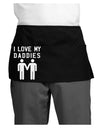 I Love My Daddies Gay Fathers Dark Adult Mini Waist Apron, Server Apron-Mini Waist Apron-TooLoud-Black-One-Size-Davson Sales