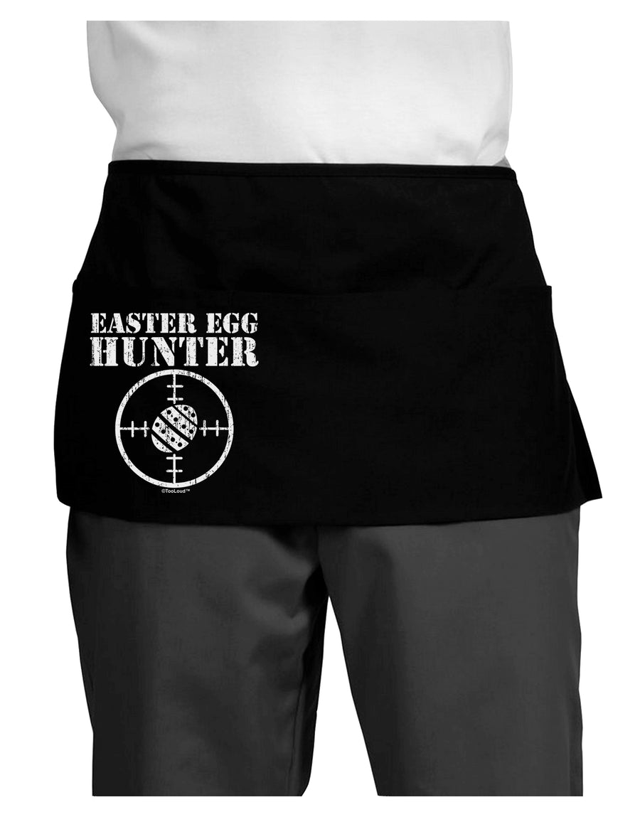 Easter Egg Hunter Distressed Dark Adult Mini Waist Apron, Server Apron by TooLoud-Mini Waist Apron-TooLoud-Black-One-Size-Davson Sales