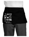 TooLoud Twelve Days of Christmas Text Dark Adult Mini Waist Apron, Server Apron-Mini Waist Apron-TooLoud-Black-One-Size-Davson Sales