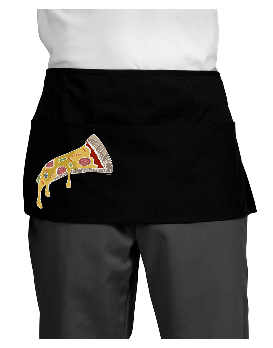 TooLoud Pizza Slice Dark Dark Adult Mini Waist Apron-Aprons - Waist-TooLoud-Black-One-Size-Davson Sales