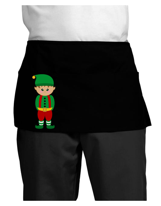 Cute Christmas Elf Boy Dark Adult Mini Waist Apron, Server Apron-Mini Waist Apron-TooLoud-Black-One-Size-Davson Sales