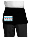 Distressed Chicago Flag Design Dark Adult Mini Waist Apron, Server Apron by TooLoud-Mini Waist Apron-TooLoud-Black-One-Size-Davson Sales