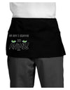 Not A Cartoon Eyes Green Dark Adult Mini Waist Apron, Server Apron-Mini Waist Apron-TooLoud-Black-One-Size-Davson Sales