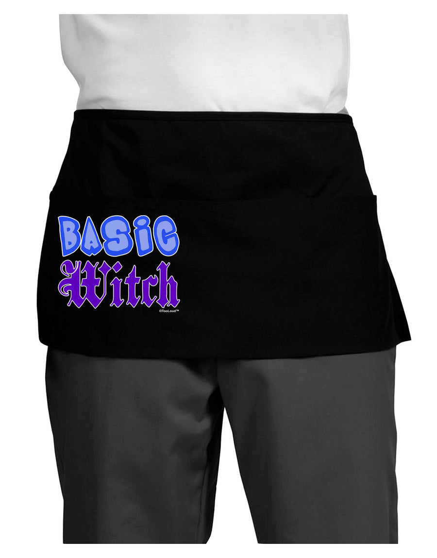 Basic Witch Color Blue Dark Adult Mini Waist Apron, Server Apron-Mini Waist Apron-TooLoud-Black-One-Size-Davson Sales