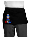 Patriotic Cat - USA Dark Adult Mini Waist Apron, Server Apron by TooLoud-Mini Waist Apron-TooLoud-Black-One-Size-Davson Sales