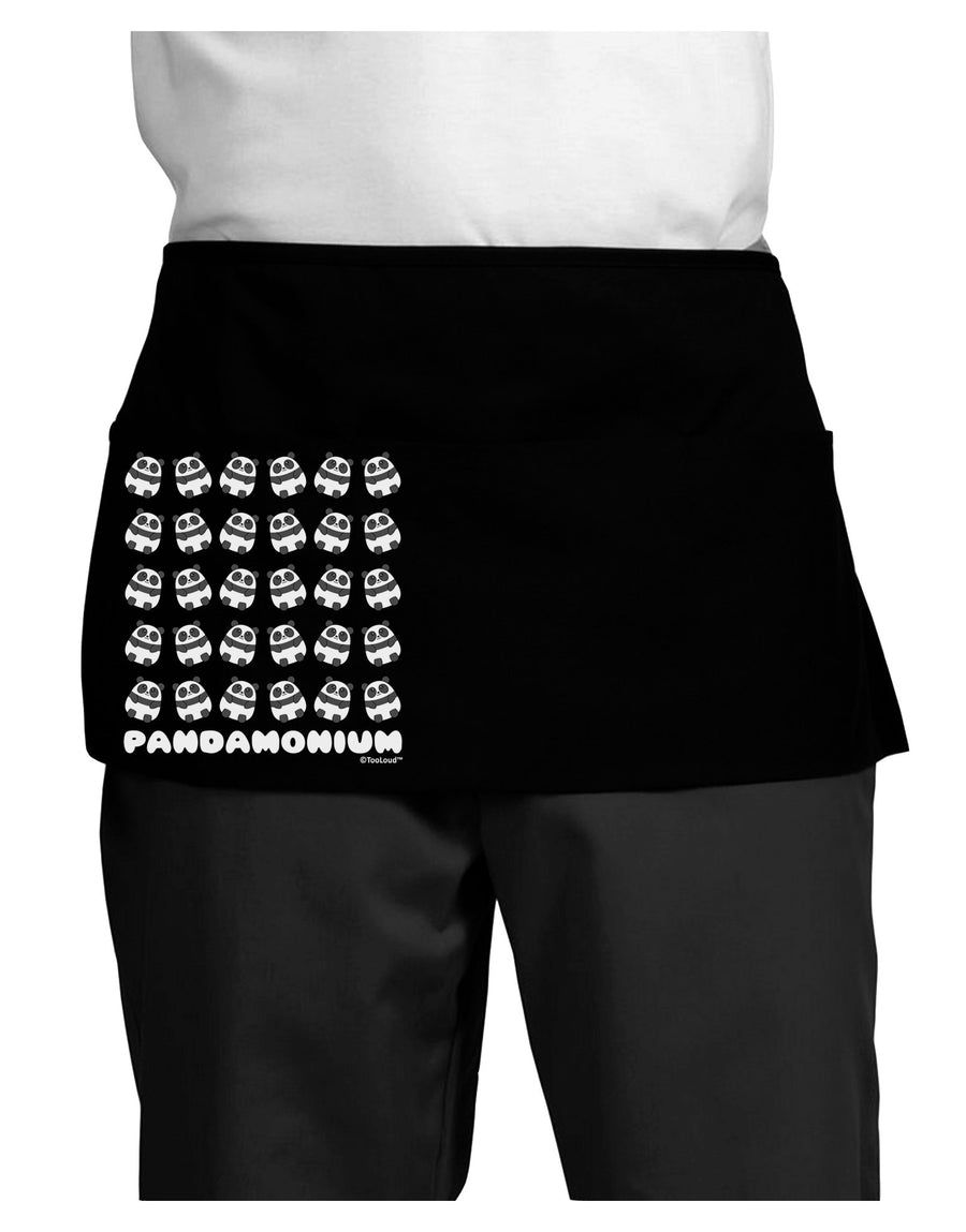 Pandamonium Pandas Dark Adult Mini Waist Apron, Server Apron by TooLoud-Mini Waist Apron-TooLoud-Black-One-Size-Davson Sales