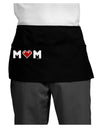 Mom Pixel Heart Dark Adult Mini Waist Apron, Server Apron-Mini Waist Apron-TooLoud-Black-One-Size-Davson Sales