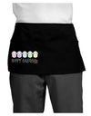 Cute Pastel Bunnies - Hoppy Easter Dark Adult Mini Waist Apron, Server Apron by TooLoud-Mini Waist Apron-TooLoud-Black-One-Size-Davson Sales