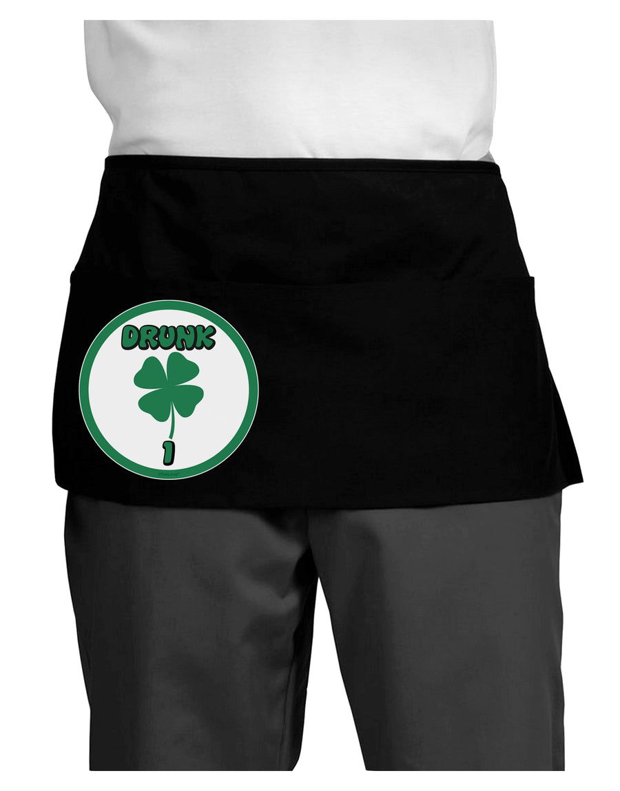 Drunk 1 Funny Dark Adult Mini Waist Apron, Server Apron by TooLoud-Bib Apron-TooLoud-Black-One-Size-Davson Sales