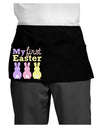 My First Easter - Three Bunnies Dark Adult Mini Waist Apron, Server Apron by TooLoud