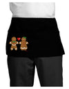 Gingerbread Man and Gingerbread Woman Couple Dark Adult Mini Waist Apron, Server Apron by TooLoud-Mini Waist Apron-TooLoud-Black-One-Size-Davson Sales