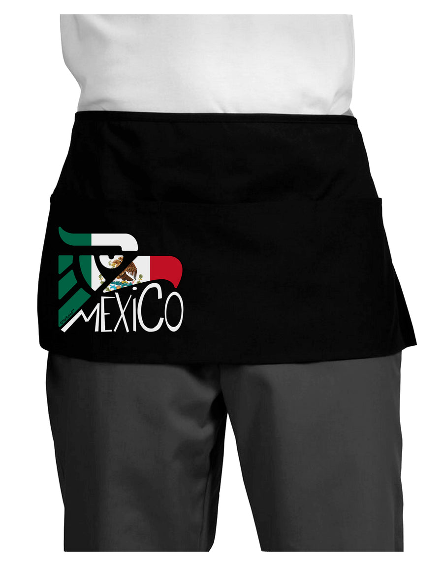 Mexico Eagle Symbol - Mexican Flag - Mexico Dark Adult Mini Waist Apron, Server Apron by TooLoud-Mini Waist Apron-TooLoud-Black-One-Size-Davson Sales