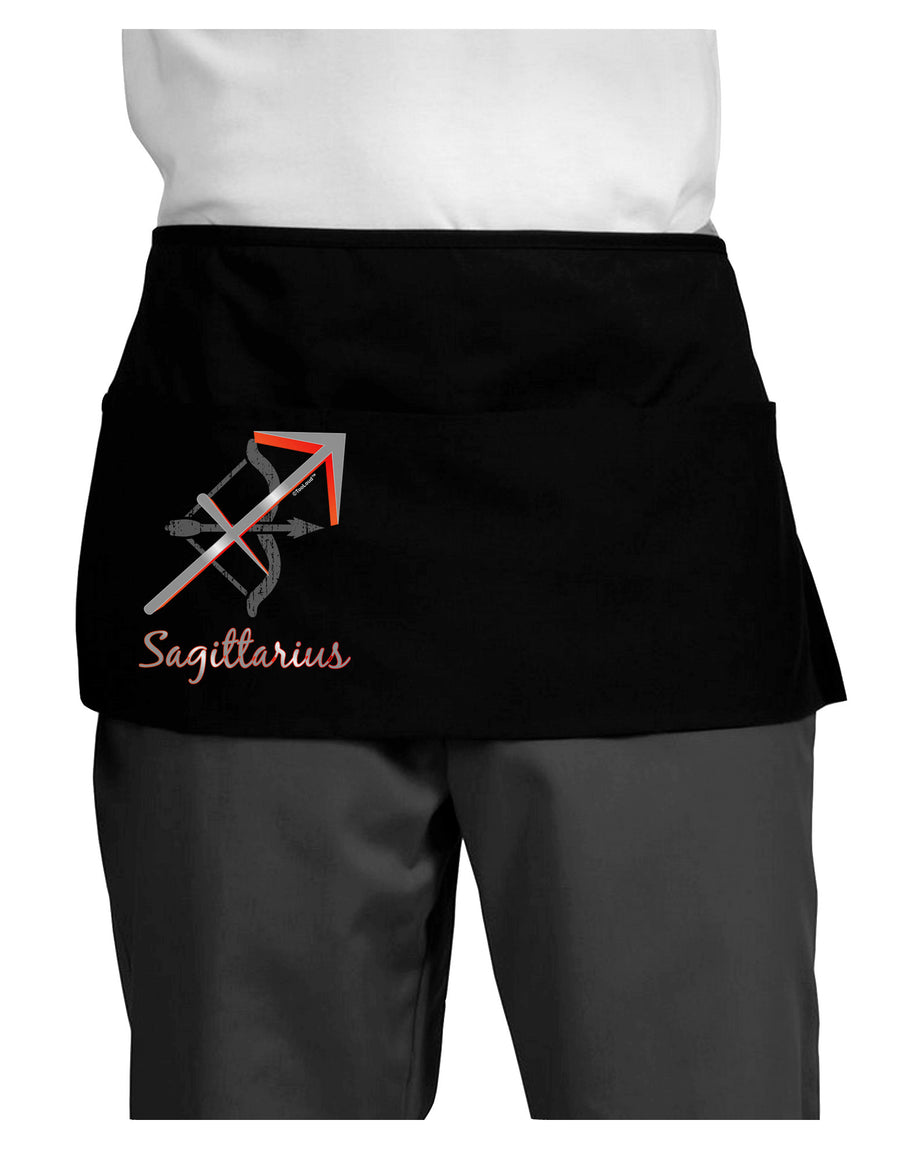 Sagittarius Symbol Dark Adult Mini Waist Apron, Server Apron-Mini Waist Apron-TooLoud-Black-One-Size-Davson Sales