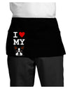 I Heart My Boston Terrier Dark Adult Mini Waist Apron, Server Apron-Mini Waist Apron-TooLoud-Black-One-Size-Davson Sales