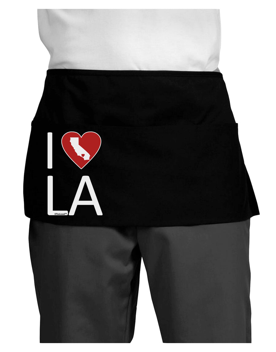 I Heart Los Angeles Dark Adult Mini Waist Apron, Server Apron-Mini Waist Apron-TooLoud-Black-One-Size-Davson Sales