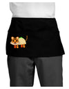 Cute Taco Tiger Dark Adult Mini Waist Apron, Server Apron-Mini Waist Apron-TooLoud-Black-One-Size-Davson Sales