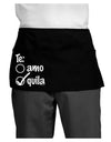 Tequila Checkmark Design Dark Adult Mini Waist Apron, Server Apron by TooLoud-Mini Waist Apron-TooLoud-Black-One-Size-Davson Sales