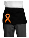 Leukemia Awareness Ribbon - Orange Dark Adult Mini Waist Apron, Server Apron-Mini Waist Apron-TooLoud-Black-One-Size-Davson Sales