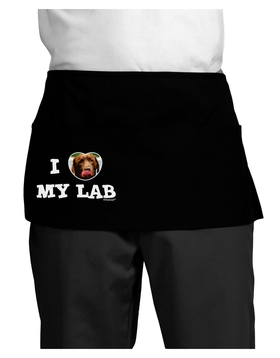 I Heart My Lab Dark Adult Mini Waist Apron, Server Apron-Mini Waist Apron-TooLoud-Black-One-Size-Davson Sales