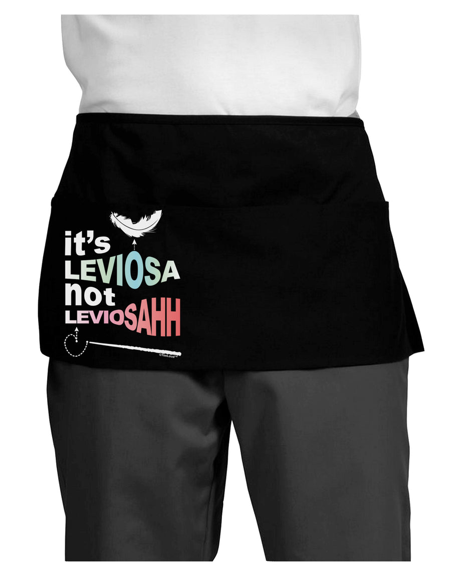 It's LeviOsa not LeviosAHH Dark Adult Mini Waist Apron, Server Apron-Mini Waist Apron-TooLoud-Black-One-Size-Davson Sales