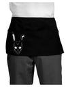 Scary Bunny Face Black Distressed Dark Adult Mini Waist Apron, Server Apron-Mini Waist Apron-TooLoud-Black-One-Size-Davson Sales