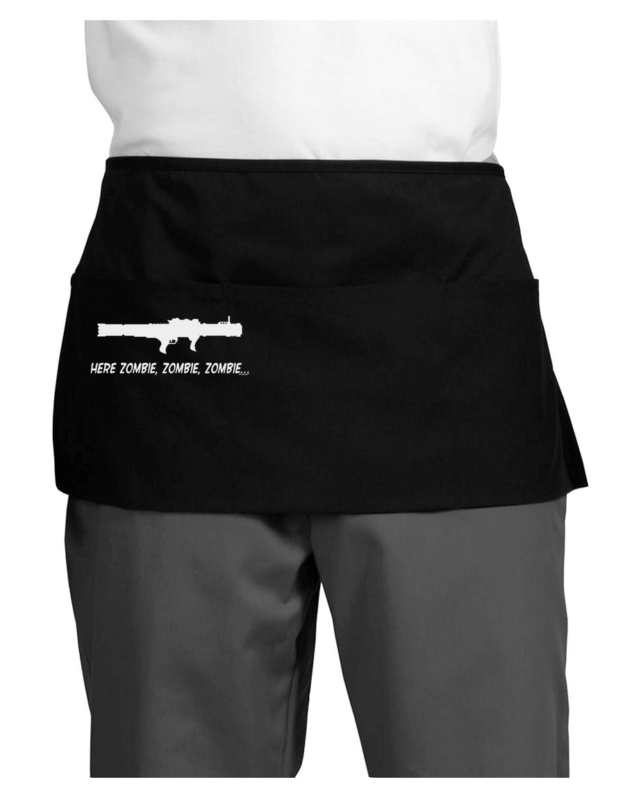 Here Zombie Zombie Zombie Bazooka Dark Adult Mini Waist Apron, Server Apron-Mini Waist Apron-TooLoud-Black-One-Size-Davson Sales