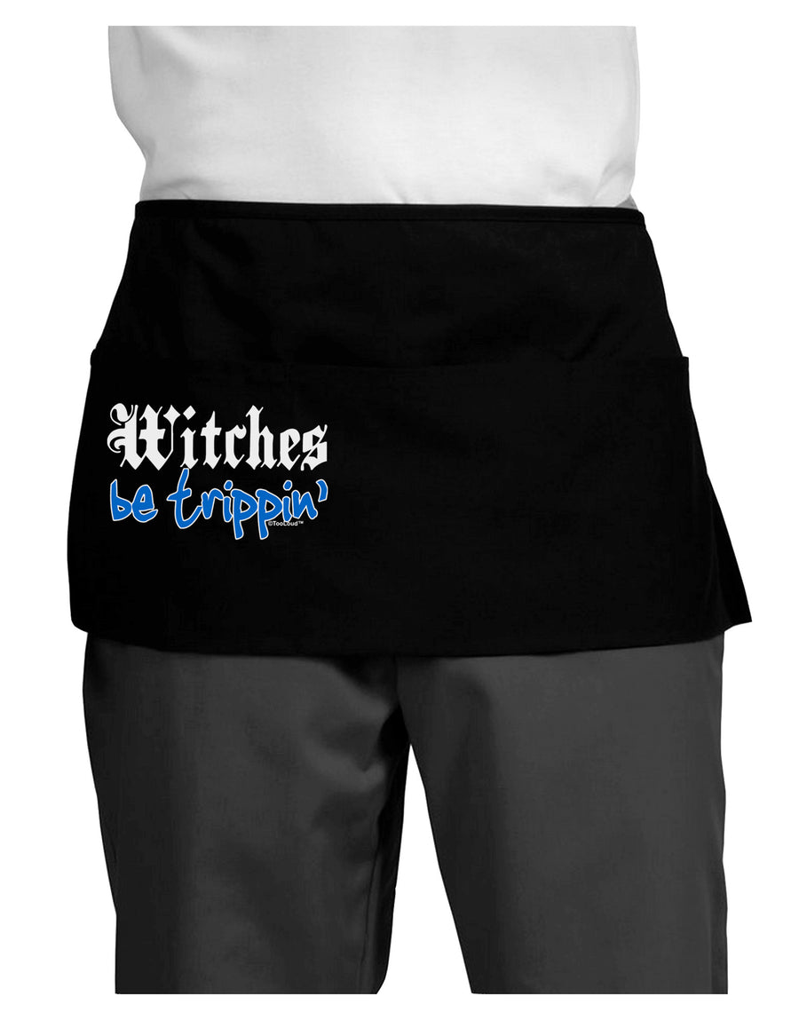 TooLoud Witches Be Trippin Blue Dark Adult Mini Waist Apron, Server Apron-Mini Waist Apron-TooLoud-Black-One-Size-Davson Sales