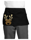 Cute Reindeer Face Christmas Dark Adult Mini Waist Apron, Server Apron-Mini Waist Apron-TooLoud-Black-One-Size-Davson Sales