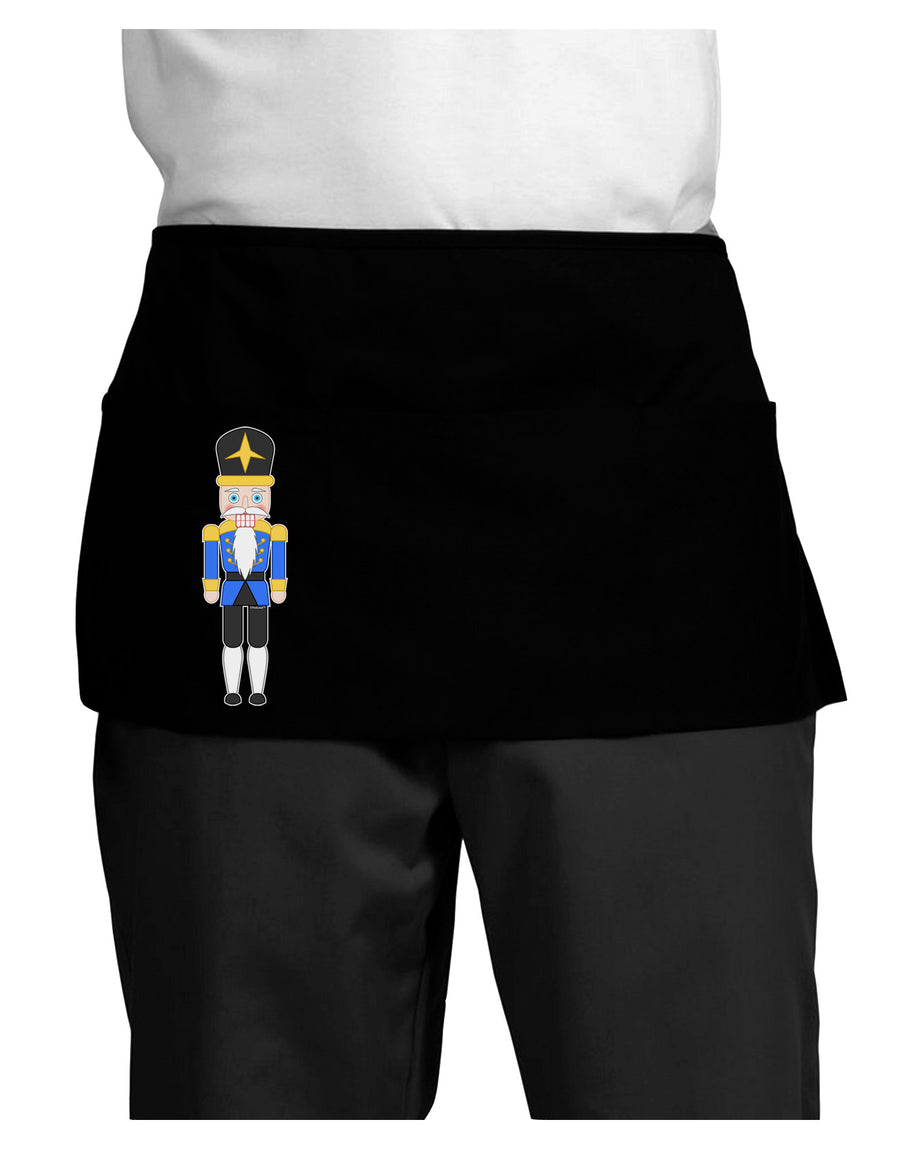 Nutcracker Design - Blue Gold Black Dark Adult Mini Waist Apron, Server Apron-Mini Waist Apron-TooLoud-Black-One-Size-Davson Sales