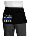 Thank My Lucky Stars and Stripes Color Dark Adult Mini Waist Apron, Server Apron by TooLoud-Mini Waist Apron-TooLoud-Black-One-Size-Davson Sales