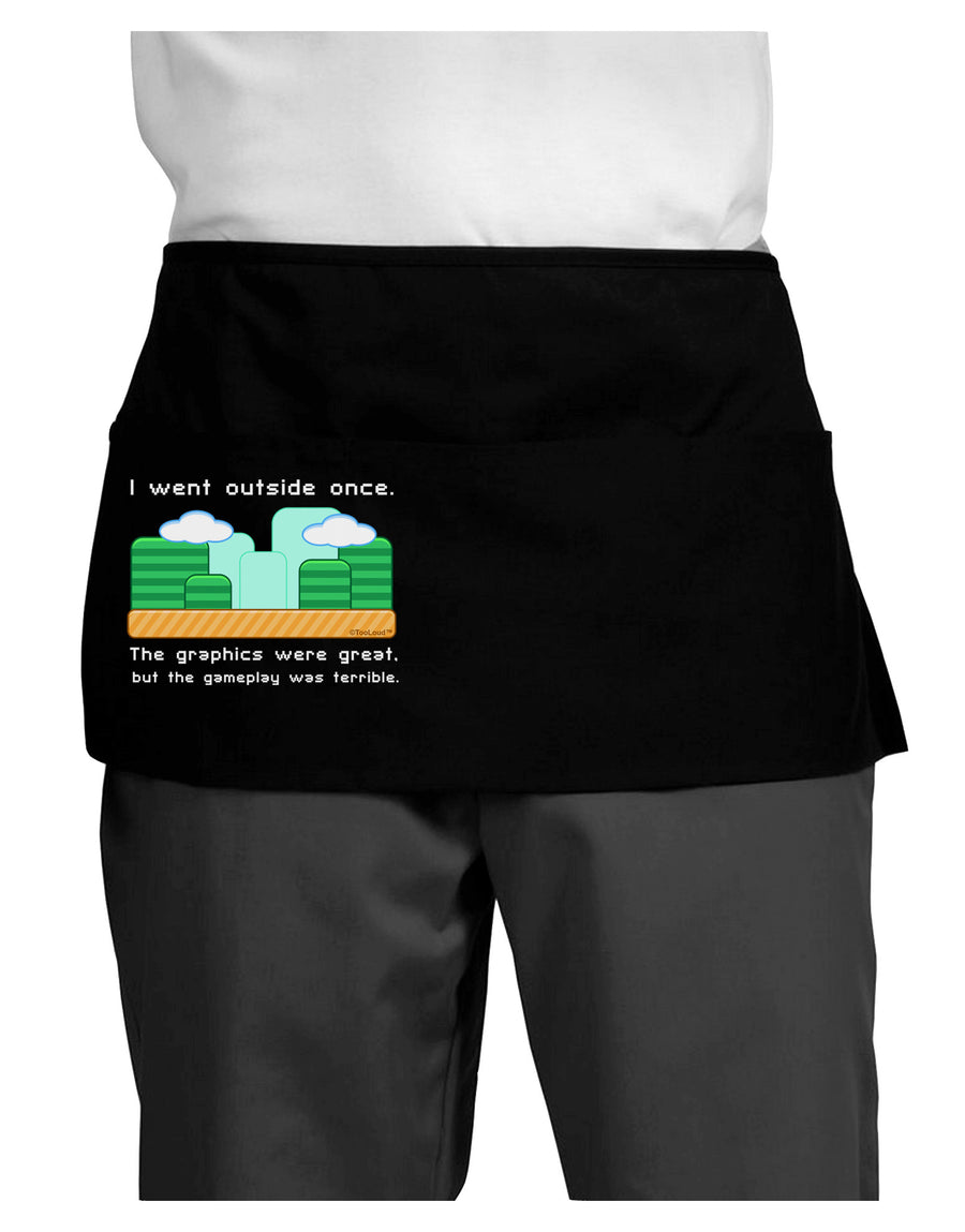 The Gameplay Was Terrible Dark Adult Mini Waist Apron, Server Apron-Mini Waist Apron-TooLoud-Black-One-Size-Davson Sales