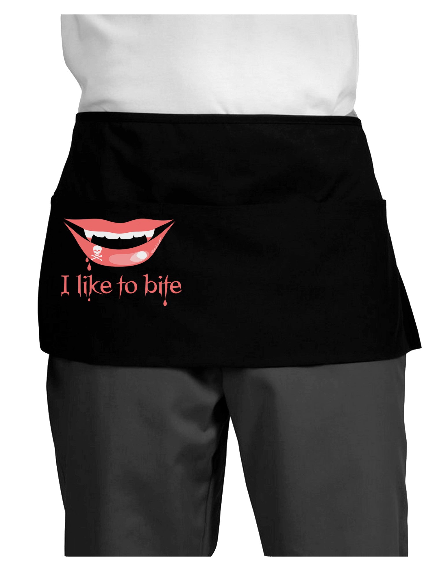 Like to Bite Dark Adult Mini Waist Apron, Server Apron-Mini Waist Apron-TooLoud-Black-One-Size-Davson Sales