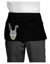 Scary Bunny Face Dark Adult Mini Waist Apron, Server Apron-Mini Waist Apron-TooLoud-Black-One-Size-Davson Sales