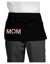 Mom Flowers Design Dark Adult Mini Waist Apron, Server Apron by TooLoud-Mini Waist Apron-TooLoud-Black-One-Size-Davson Sales