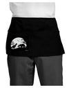 T-Rex and Triceratops Silhouettes Design Dark Adult Mini Waist Apron, Server Apron by TooLoud-Mini Waist Apron-TooLoud-Black-One-Size-Davson Sales