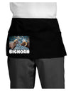 Two Bighorn Rams Text Dark Adult Mini Waist Apron, Server Apron-Mini Waist Apron-TooLoud-Black-One-Size-Davson Sales