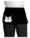 Cute Snowwoman Couple Dark Adult Mini Waist Apron, Server Apron by TooLoud-Mini Waist Apron-TooLoud-Black-One-Size-Davson Sales