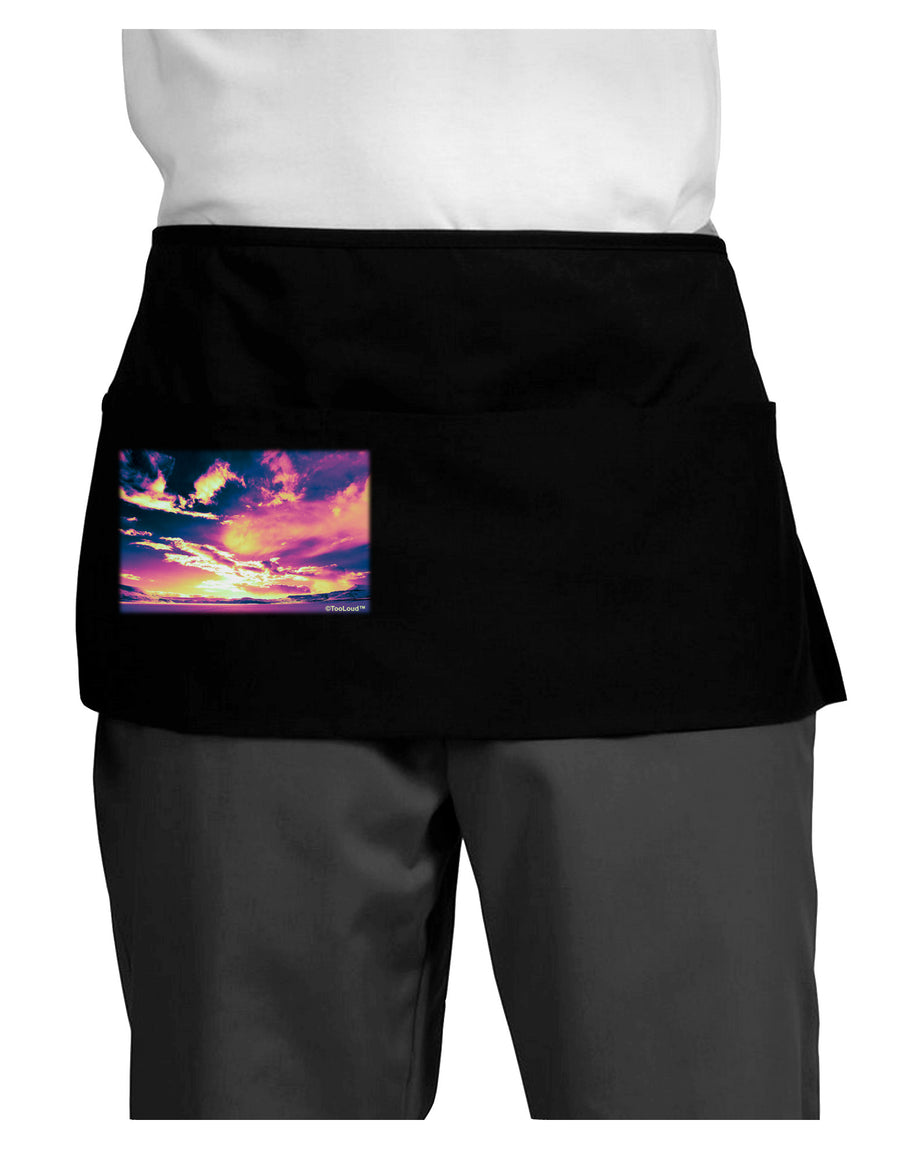 Blue Mesa Reservoir Surreal Dark Adult Mini Waist Apron, Server Apron-Mini Waist Apron-TooLoud-Black-One-Size-Davson Sales