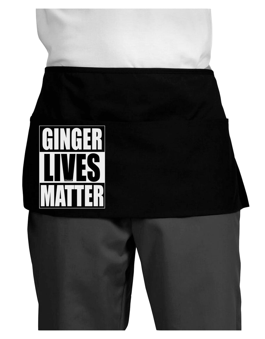 Ginger Lives Matter Dark Adult Mini Waist Apron, Server Apron by TooLoud-Bib Apron-TooLoud-Black-One-Size-Davson Sales