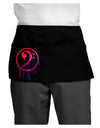 Dripping Bass Symbol Dark Adult Mini Waist Apron, Server Apron-Mini Waist Apron-TooLoud-Black-One-Size-Davson Sales