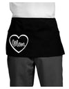 Mom Heart Design Dark Adult Mini Waist Apron, Server Apron by TooLoud-Mini Waist Apron-TooLoud-Black-One-Size-Davson Sales