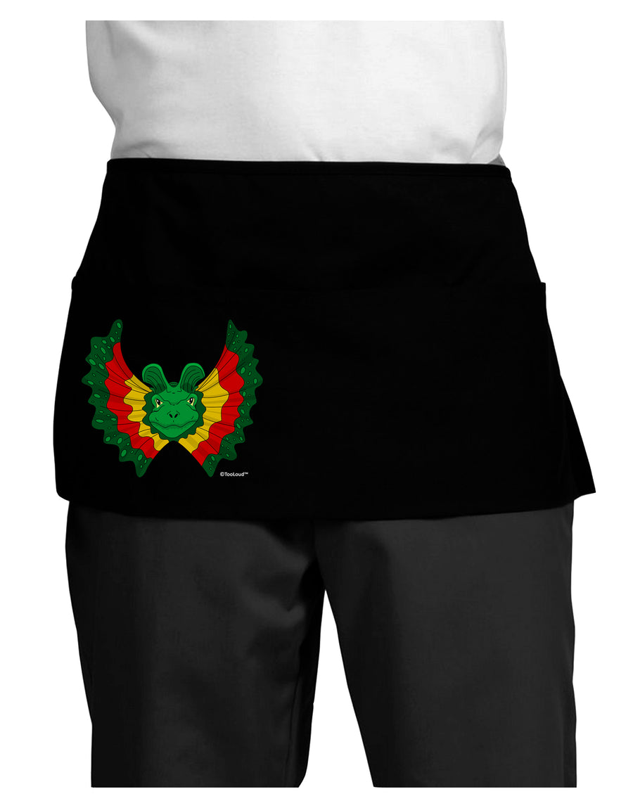 Dilophosaurus Design - Color Dark Adult Mini Waist Apron, Server Apron by TooLoud-Mini Waist Apron-TooLoud-Black-One-Size-Davson Sales