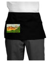 Colorado Forrest Watercolor Dark Adult Mini Waist Apron, Server Apron-Mini Waist Apron-TooLoud-Black-One-Size-Davson Sales