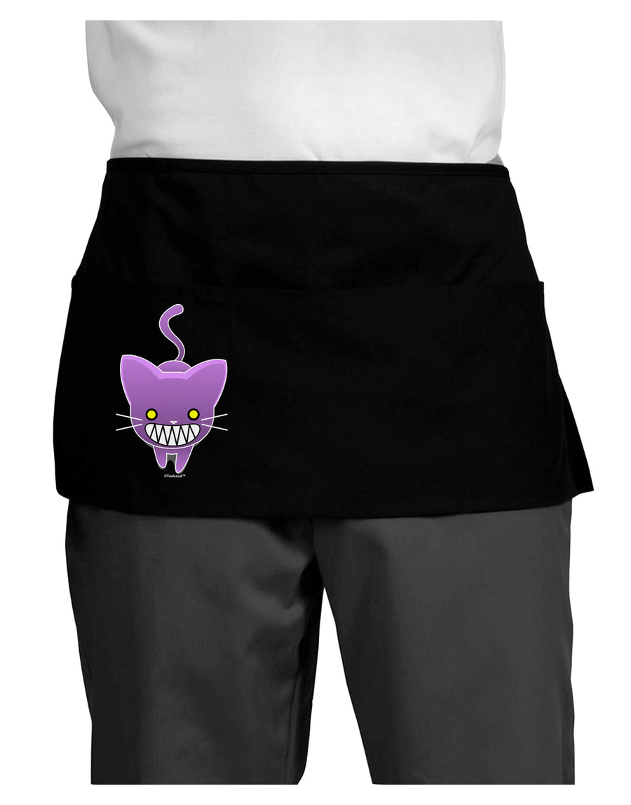 Evil Kitty Dark Adult Mini Waist Apron, Server Apron-Mini Waist Apron-TooLoud-Black-One-Size-Davson Sales