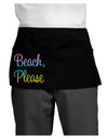 Beach Please - Summer Colors Dark Adult Mini Waist Apron, Server Apron-Mini Waist Apron-TooLoud-Black-One-Size-Davson Sales