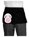 Cute Bunny with Floppy Ears - Pink Dark Adult Mini Waist Apron, Server Apron by TooLoud-Mini Waist Apron-TooLoud-Black-One-Size-Davson Sales